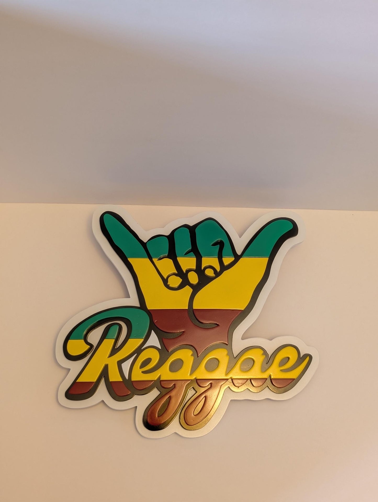 Handmade 3D Reggae Shaka Hand: Rasta Wooden Wall Art
