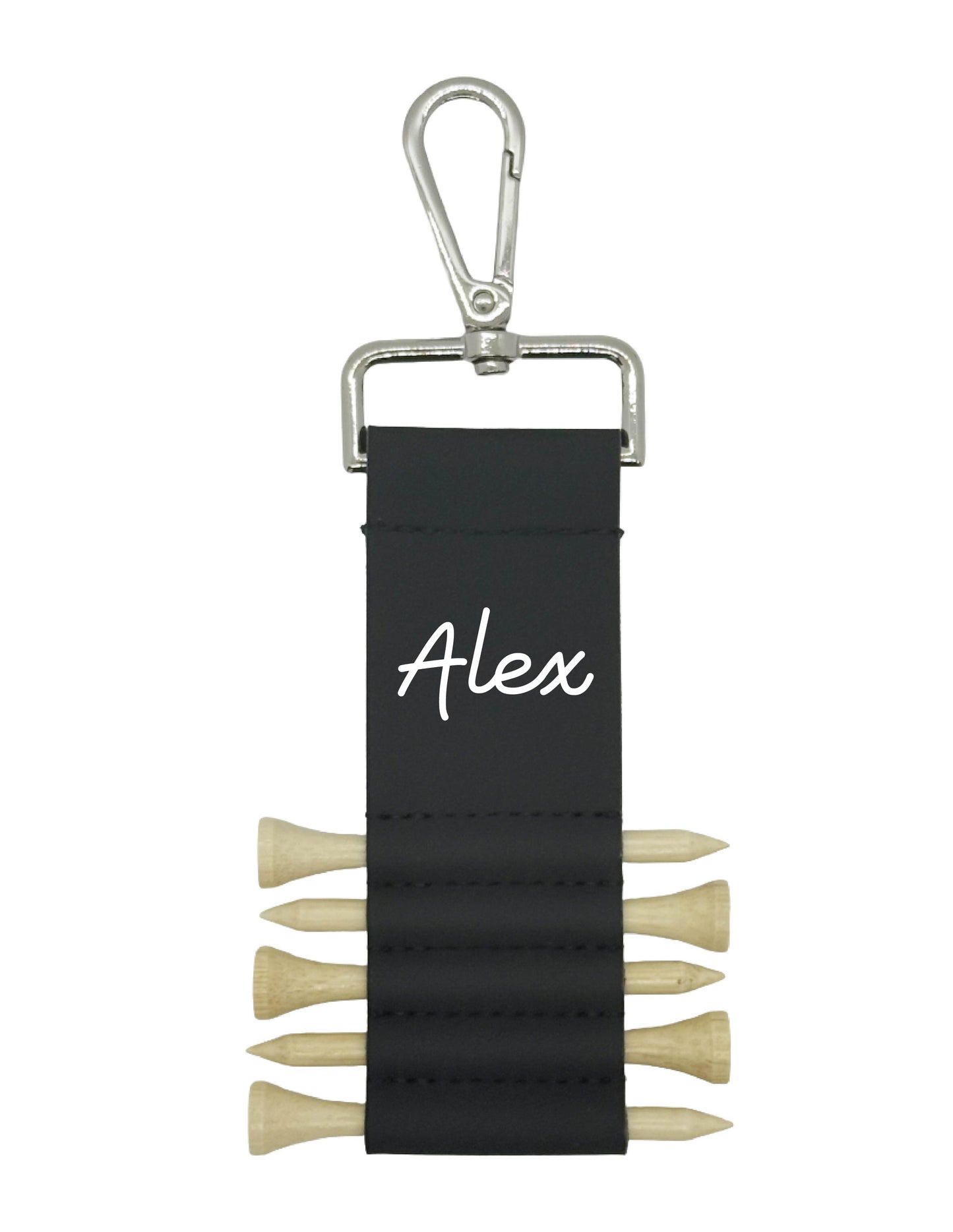 Personalized Leatherette Golf Tag with Clip