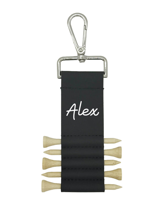 Personalized Leatherette Golf Tag with Clip