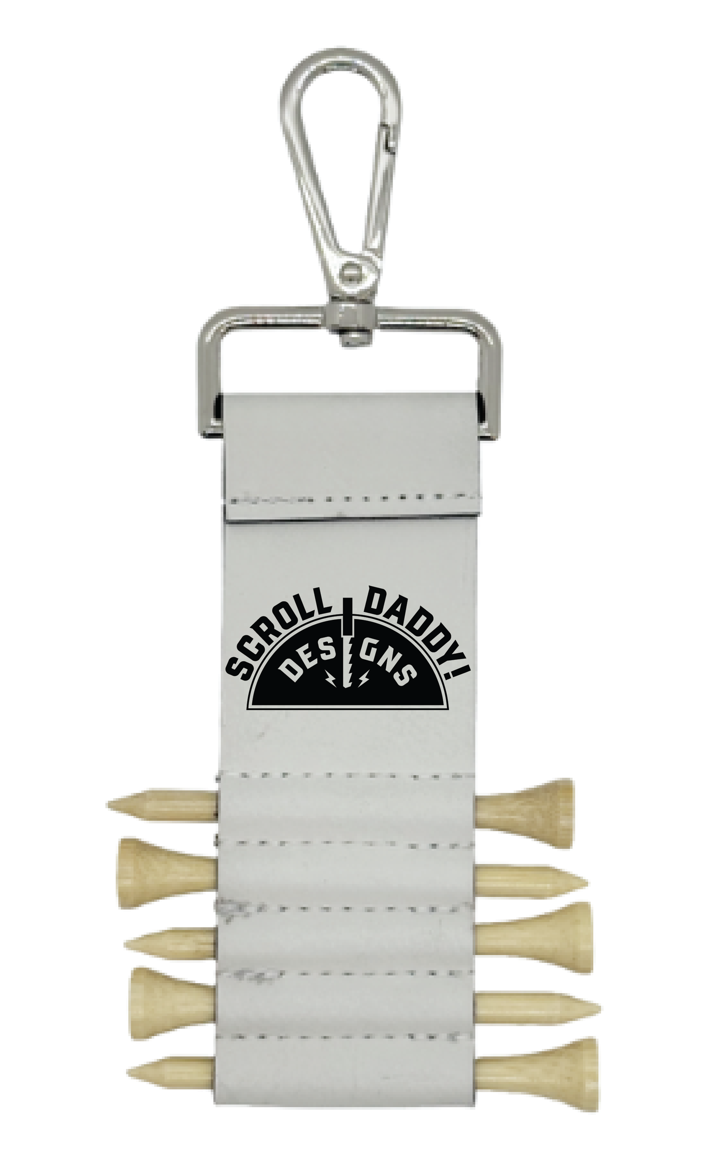 Personalized Leatherette Golf Tag with Clip
