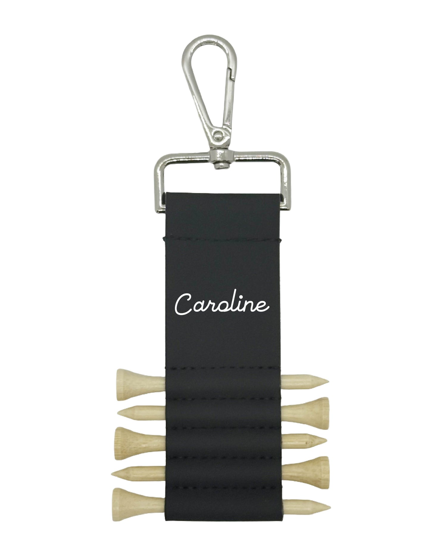 Personalized Leatherette Golf Tag with Clip