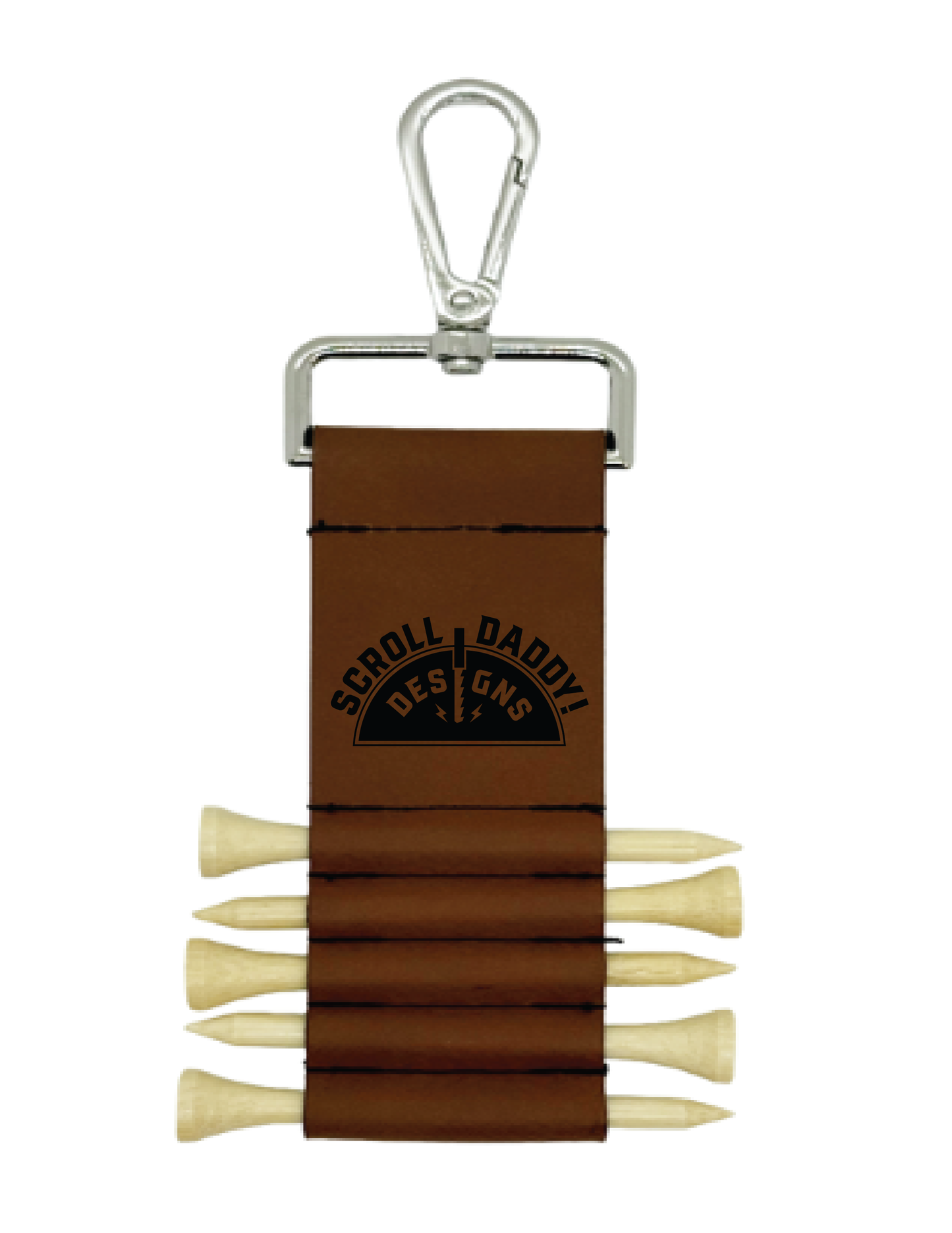 Personalized Leatherette Golf Tag with Clip