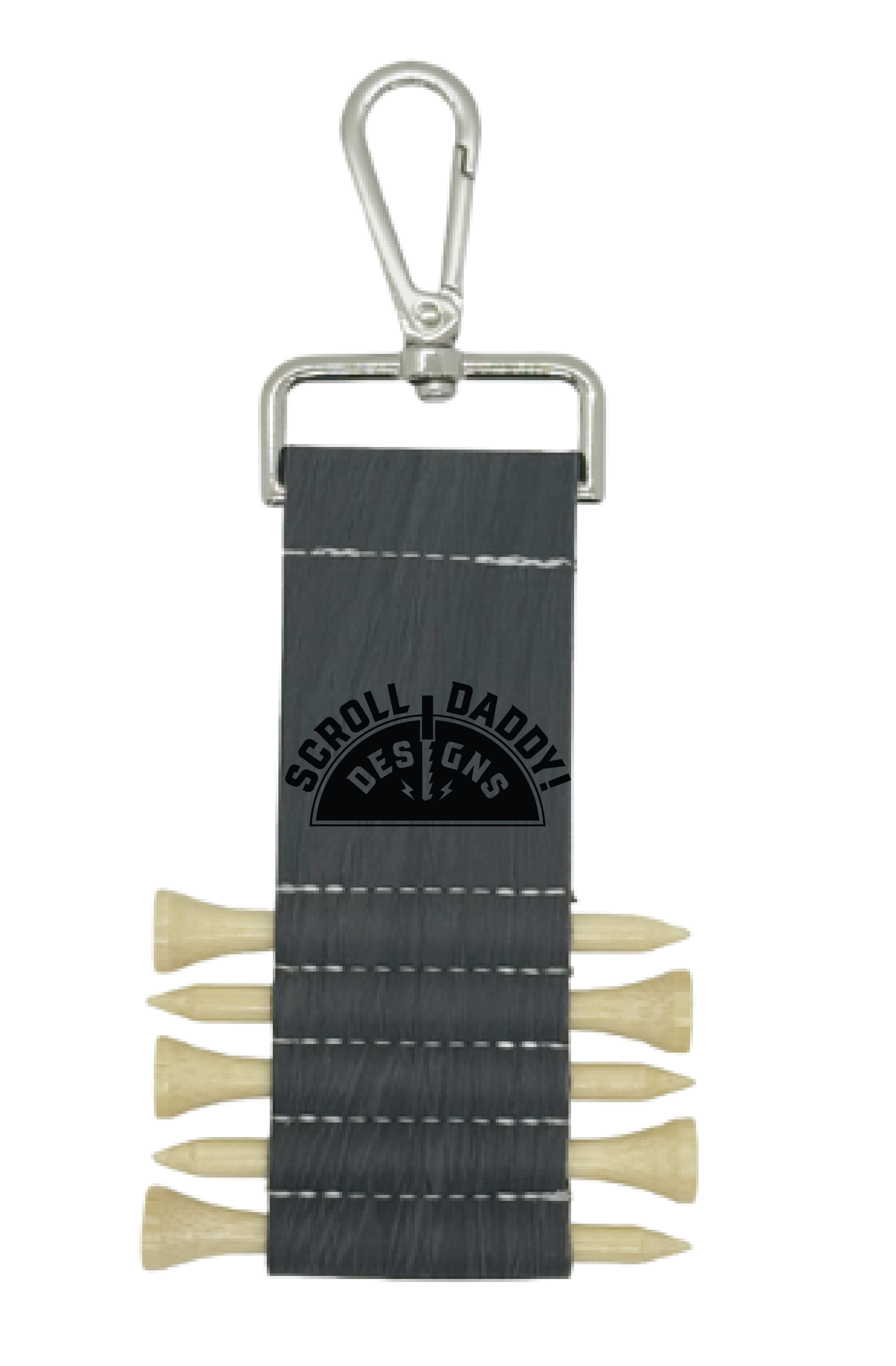Personalized Leatherette Golf Tag with Clip